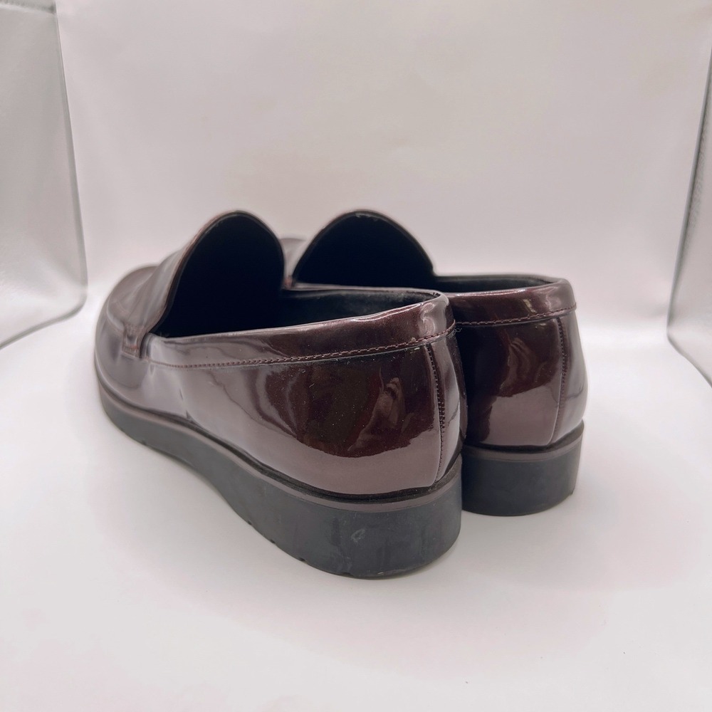 Kelly & Katie Loafers Women's US 8.5 Burgundy Leather Slip On Shoes Academia - Picture 3 of 9